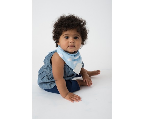 Bandana Teether Bib - Blue Clouds