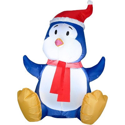 Gemmy Christmas Airblown Inflatable Outdoor Baby Penguin , 3.5 ft Tall, Multicolored