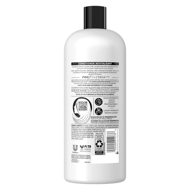 Tresemme Keratin Smooth Formulated with Lamellar-Discipline Conditioner for Frizzy Hair - 28 fl oz, 4 of 11