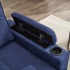 NicBex L-Shaped Sectional Sofa with Storage Ottoman,USB Port and 2 Cup Holders for Living Room,Apartment,Office - 4 of 4