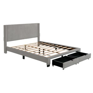 NicBex Queen Size Upholstered Platform Bed with 2 Drawers for Adults/Boys/Girls - 1 of 4