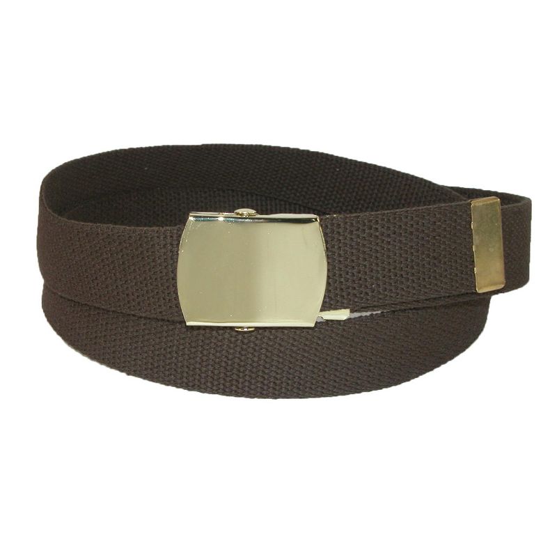 CTM Cotton Adjustable Belt with Brass Buckle, 1 of 2