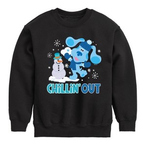 Boys' - Blue's Clues & You! - Chillin With My Snowmies Graphic Long Sleeve Fleece Sweatshirt - 1 of 4