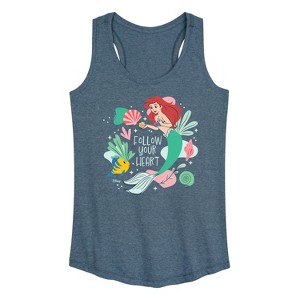 Women's - Disney - Follow Your Heart Ariel Graphic Racerback Tank - 1 of 4