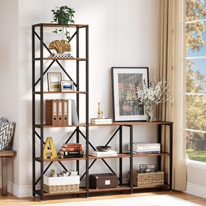 Tribesigns 70.86" Tall 9 Shelves Industrial Bookshelves - 1 of 4