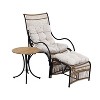 Christopher Knight Home Plato 3 Pieces Outdoor Rattan Weave Seating Set with Lounge Chair, Ottoman and Table - 2 of 4