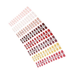 Unique Bargains Women's Beautiful Fake Nails Assorted Color 240-pieces Per Set - 1 of 4