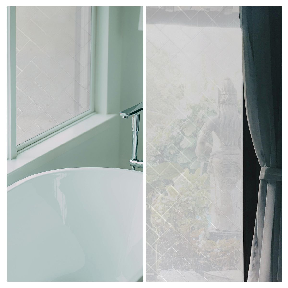 Unique Bargains Diagonal Pattern Window Privacy Film 39.37"L x 17.72"W Clear 1 Pc - thumbnail 6