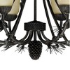 Vaxcel Sierra 6 - Light Chandelier in  Black Walnut - 4 of 4