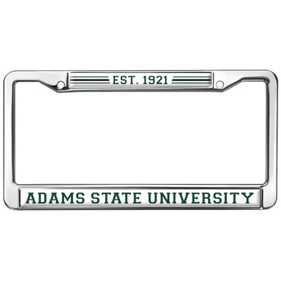 Adams State University School Logo Full Size Standard License Plate Metal Frame