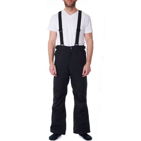 Men's slim-fit ski pants with removable straps