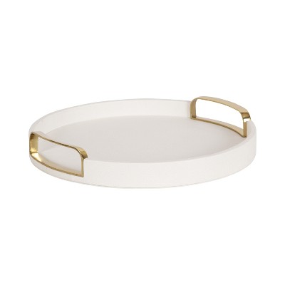 Kate and Laurel Valeska Round Tray with Handles
