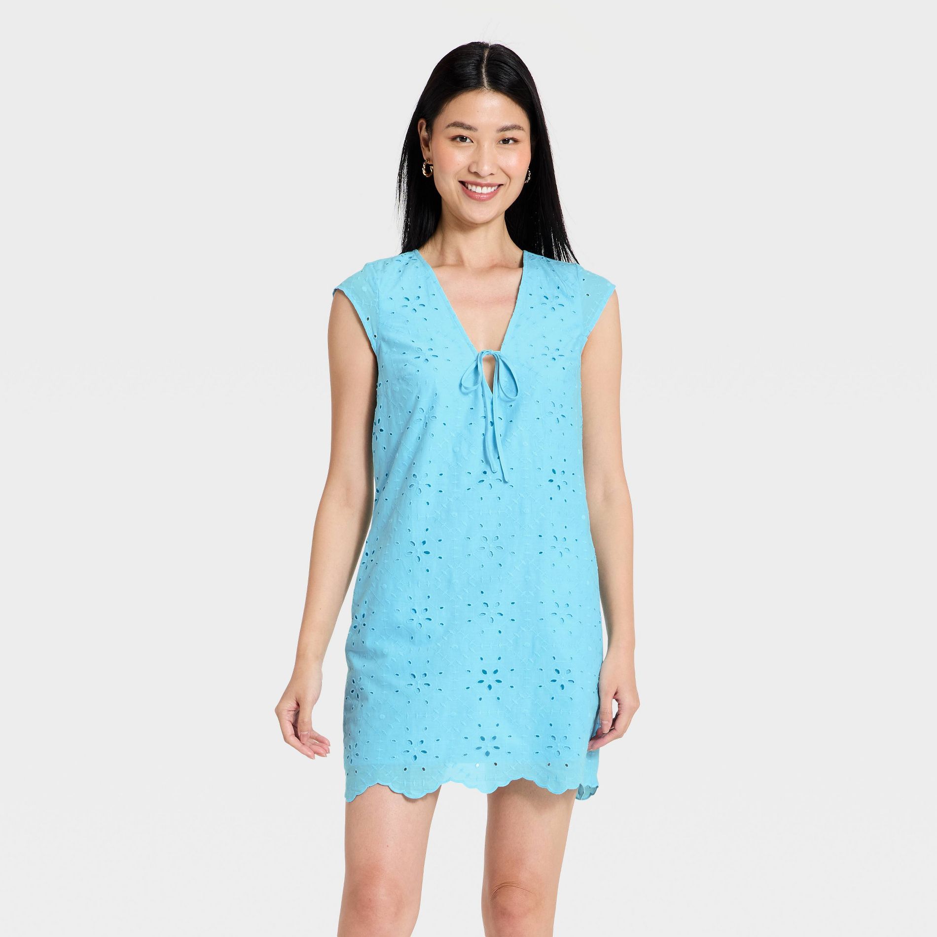 Women's Eyelet Mini Dress - A New Day™