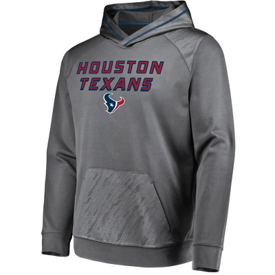 NFL Houston Texans Boys' Long Sleeve Performance Hooded Sweatshirt - L