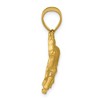 Black Bow Jewelry 14k Yellow Gold Satin and Diamond Cut Horse Pendant, 22mm - 2 of 4