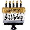 LoonBalloon 28 Inch Satin Metallic Cake Birthday Balloon with 4 latex balloons- Festive & Fun - 2 of 3