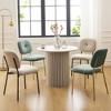5 PCS Dining Set for 4, Modern Dining Table Set with 4 Upholstered Dining Chairs, Turquoise & Beige & White - ModernLuxe - 2 of 4