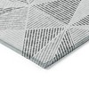 Gray Charcoal And Silver Geometric Washable Indoor Outdoor Area Rug - 4 of 4