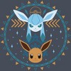 Women's Pokemon Eevee and Glaceon Circle Racerback Tank Top - image 2 of 4