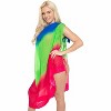 LA LEELA Womens Sarong Swimsuit Cover Up Long Women's Summer Pool Beach Wrap Skirt Swimwear Bikini Cover-ups for Women One Size Blue, Solid - 4 of 4