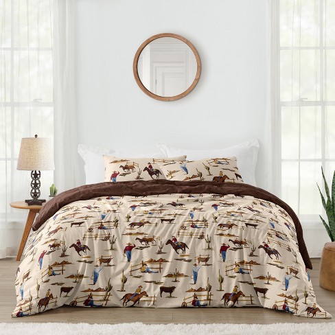 Sweet Jojo Designs Boy Full queen Comforter Bedding Set Wild West Cowboy Multicolor 3pc Target