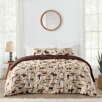 Sweet Jojo Designs Boy Full/Queen Comforter Bedding Set Wild West Cowboy Multicolor 3pc
