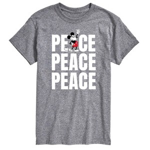 Men's - Disney - Mickey Mouse Stacked Peace Sign Short Sleeve Graphic T-Shirt - 1 of 4
