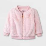 Baby Girls' Fur Bomber Jacket - Cat & Jack™ Pink