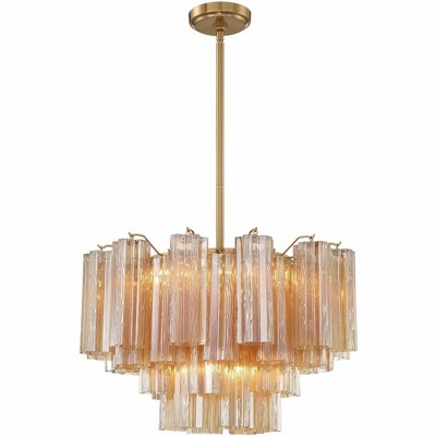 Crystorama Lighting Addis 9 - Light Chandelier in  Aged Brass