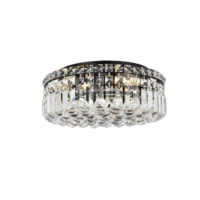 Elegant Lighting Maxime 16 inch black flush mount