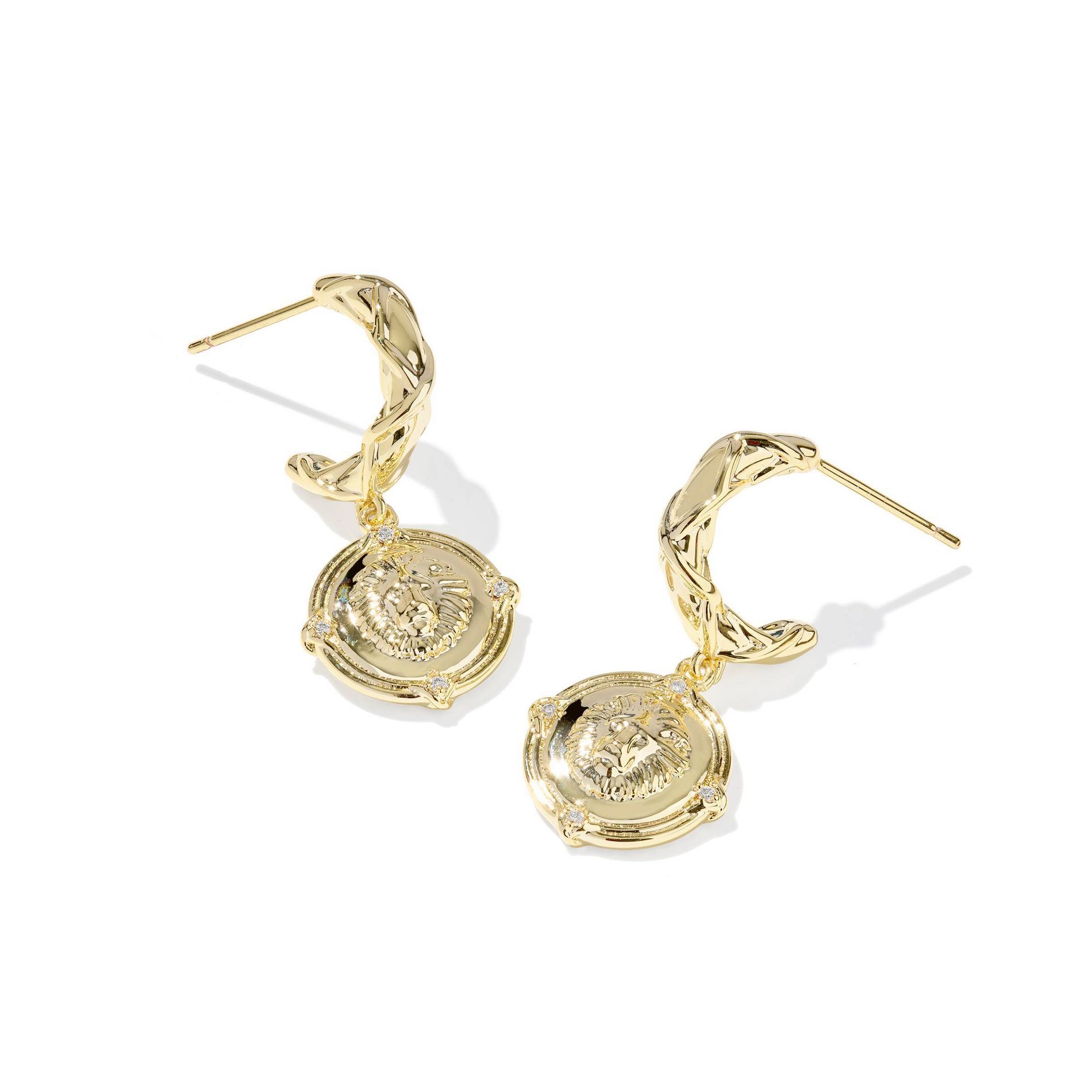 Kendra Scott Romi Cubic Zirconia Huggie Hoop Earrings - Gold/White