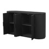 APRILSOUL 63.00"Vertical Striped Door Storage Cabinet with Metal Handles, Adjustable, Suitable for Study, Entryway - 4 of 4