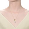 Guili Sterling Silver 14K Gold Plated Necklace with Freshwater Pearl Drop Pendant, a graceful and stylish piece to complement any look. - 3 of 3