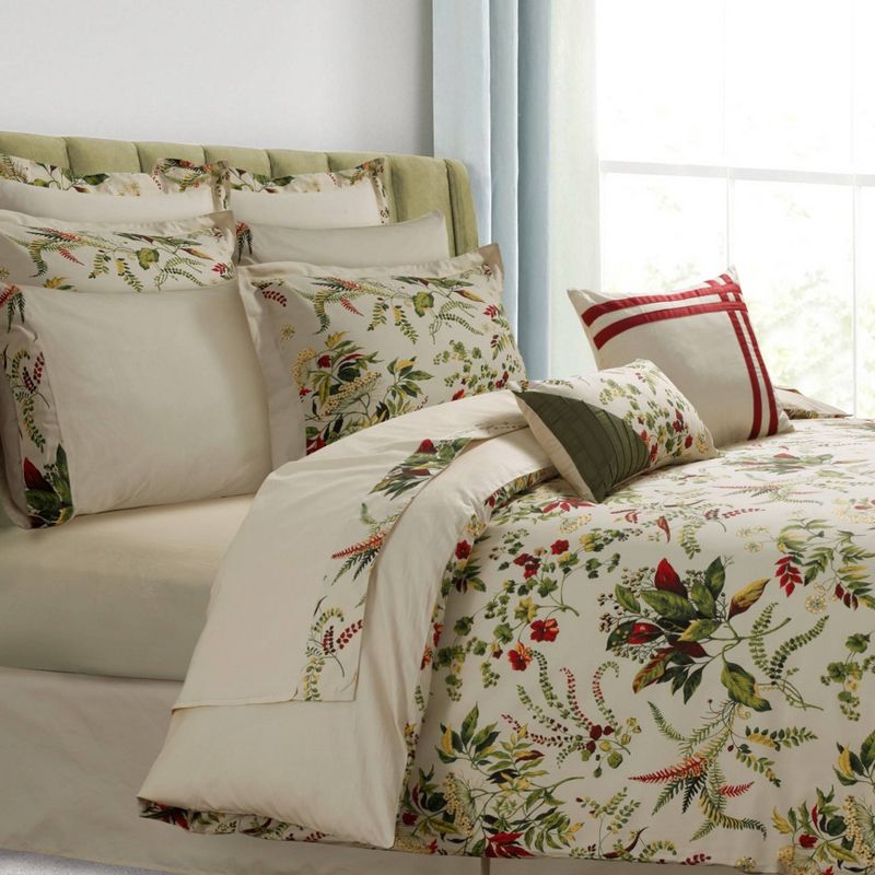 Maui Cotton Bed in a Bag Green/Red/Off White - Tribeca Living, 4 of 5