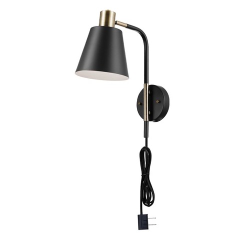 Plug in deals sconce black