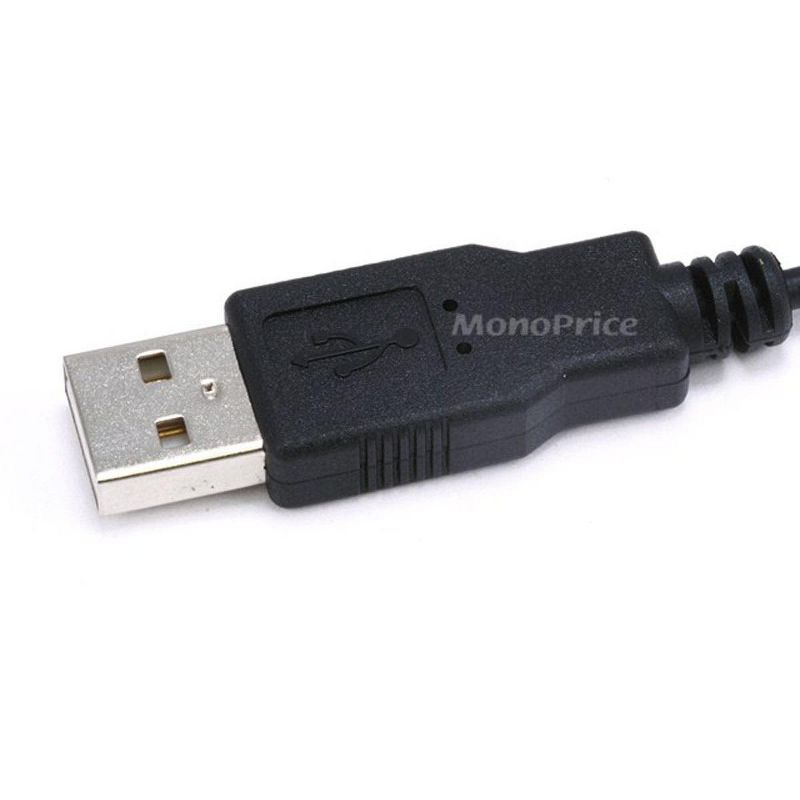 Monoprice USB Cable - 6 Feet - Black | A to Mini-B 8-Pin with Ferrites for Pentax Panasonic Nikon Digital Camera, 2 of 4
