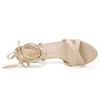Allegra K Women's Open Toe Lace Up Strap High Block Heel Ankle Sandals - 4 of 4