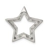 Black Bow Jewelry Sterling Silver and Cubic Zirconia Outlined Star Slide Pendant, 22mm - 3 of 4