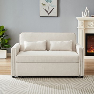 NicBex Convertible Sleeper Chair,Modern Pull-out Sofa Bed with Backrest,Comfortable Couches for Living Room,Black/Beige/Yellow/Ivory