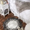 Design Imports Bohemian Round Natural Jute - Gray - 3 Ft Round - 4 of 4