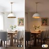 LamQee Curved Dome Pendant Light, Ceiling Hanging Fixture Chandelier Modern Industrial Dome Metal Shade for Dining Room House Foyer Kitchen - 4 of 4