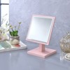 SEVOBAL Bathroom Vanity Mirrors 9.5" Stylish Pedestal Makeup Mirror Adjustable Tilted Viewing Angle for Compact Spaces, Pink, 7"*5.25"*9.25" - 3 of 4