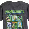 Seven Times Six Minecraft Big Boys' T-Shirt Creeper Grid Design Short Sleeve Tee - 3 of 4