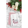 C&F Home 27" x 18" Christmas Winter "There's Snow Place Like Home" Sentiment with Snowman Cotton Waffle Weave Kitchen Dish Towel - 3 of 4