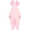 Joyfy Kids Halloween One Piece Pajama, Pink Zip-Up Hooded Jumpsuit Costume for Boys Girls Halloween Cosplay Dress Up Party - 4 of 4