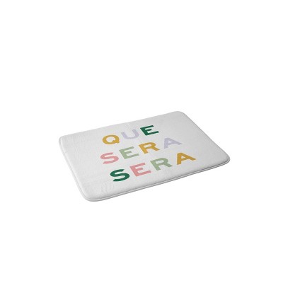 Fimbis 'Que Sera Sera' Memory Foam Bath Mat Pink - Deny Designs