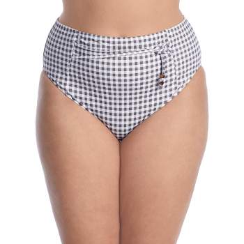 Elomi Women's Plus Size Checkmate Full Bikini Bottom - ES800371