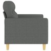 vidaXL Sofa Accent Upholstered Sofa Couch Furniture for Living Room Fabric - Dark Gray 47.2" - 3 of 4
