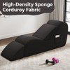 SYFERLORY Ergonomic Yoga Chair with Ottoman - Recliner with Side Pockets，Black - 4 of 4