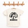 Girl Who Loves Horses Circle - Kids Youth Short Sleeve Graphic T-Shirt - 2 of 3